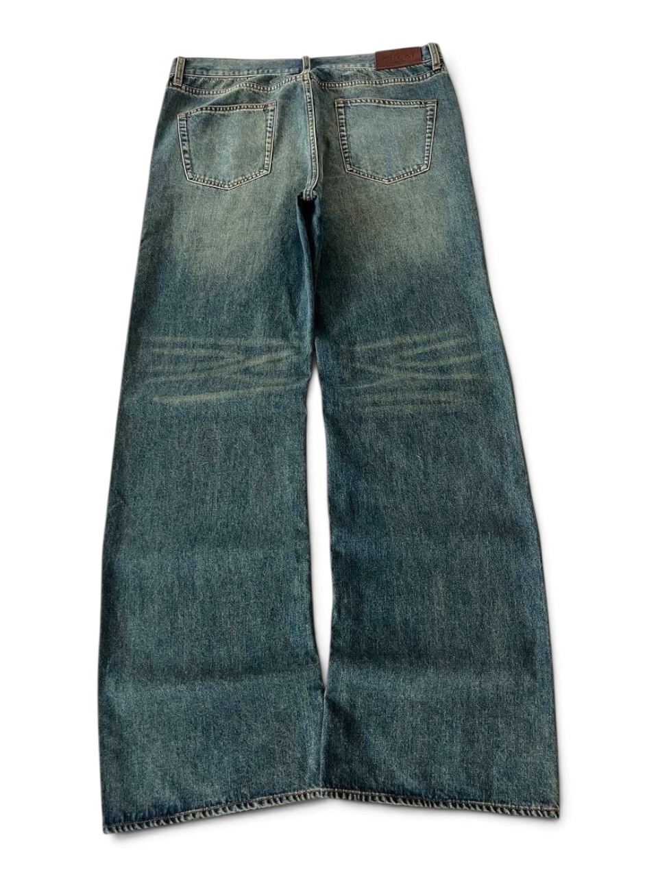 Back of Gucci Horsebit jeans